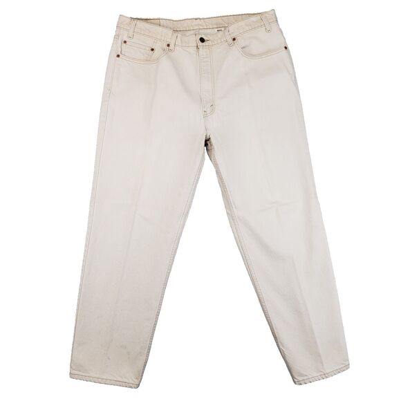 Vintage Levi's 550 Jeans Mens‎ 40x30 Off White Denim Pants USA Made 1998 90s VTG - Picture 1 of 9